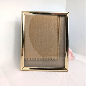 Elegant Gold Metal Picture Frame 4" X 5 1/4" Tabletop Desktop Vintage